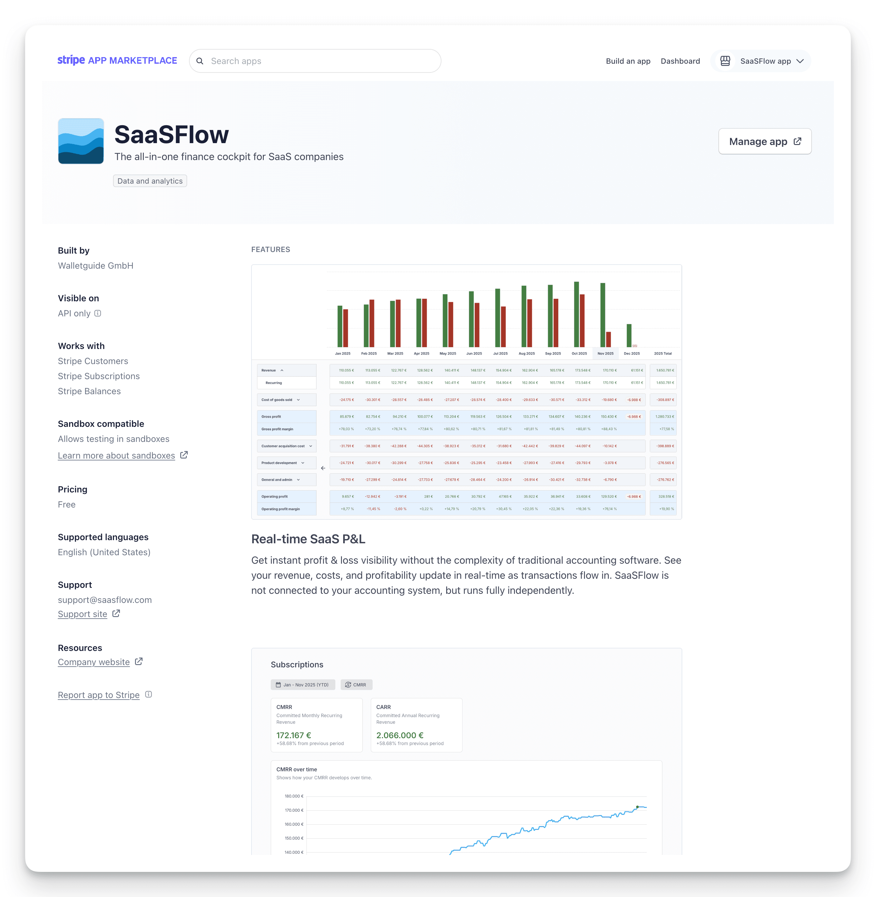 Launching the SaaSFlow Stripe app